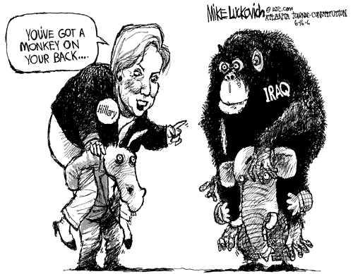 Luckovich Monkey Back Cartoon
