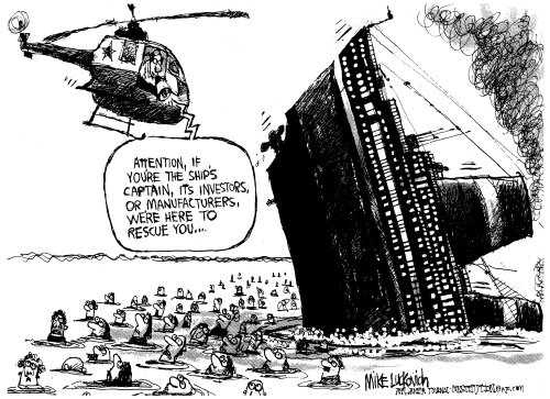sinking ship
