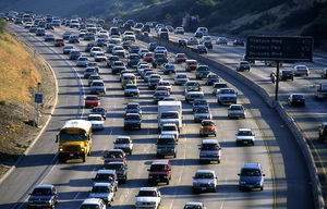 Traffic on a Los Angeles highway