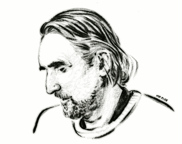 Roger Hallam drawing by Mr Fish