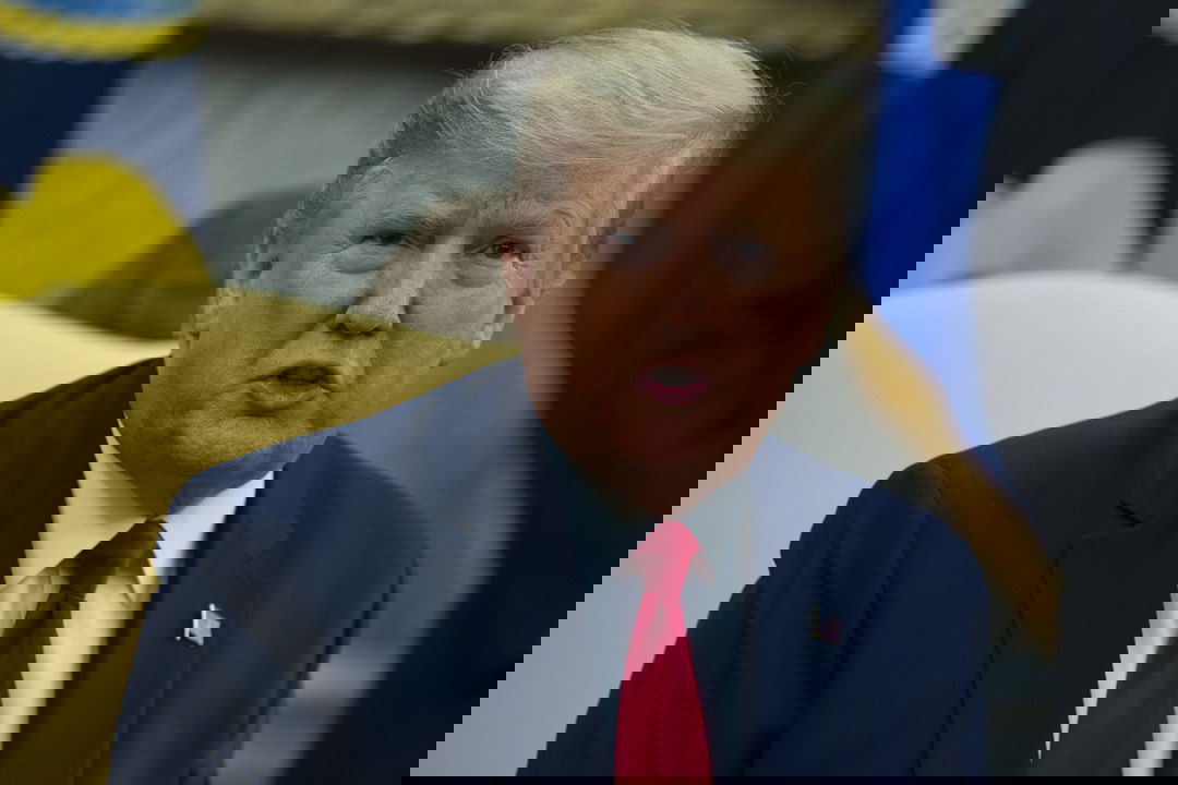 President Donald Trump in the White House.