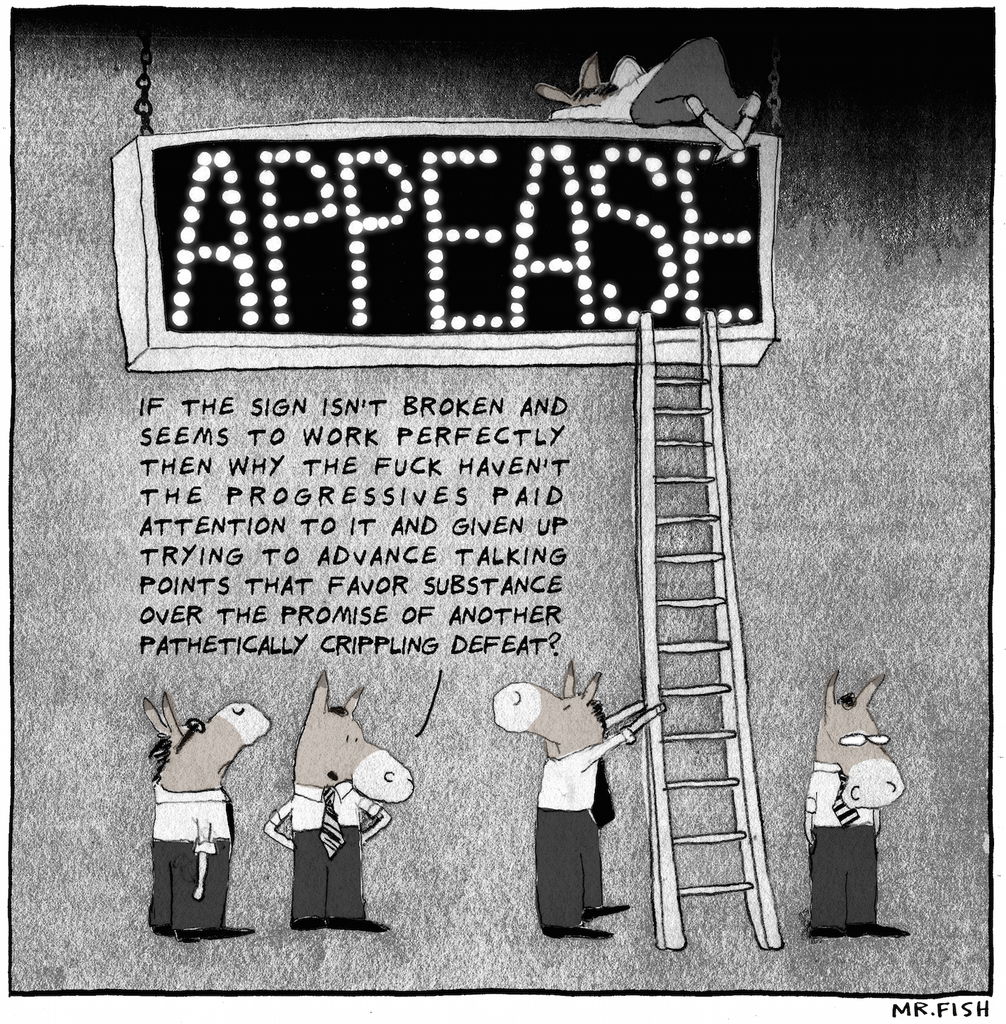 A cartoon about the Democratic Party.